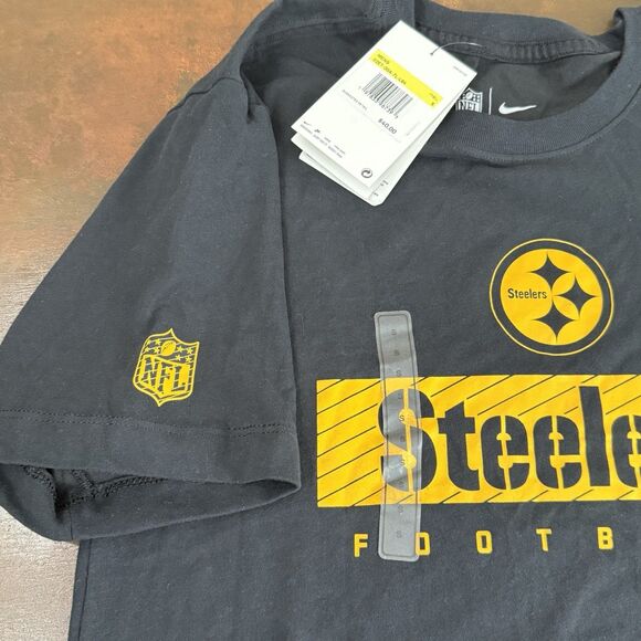 Pittsburg Steelers T-shirt Football Sportswear Black and Yellow Nike Dri-fit S - Picture 8 of 10